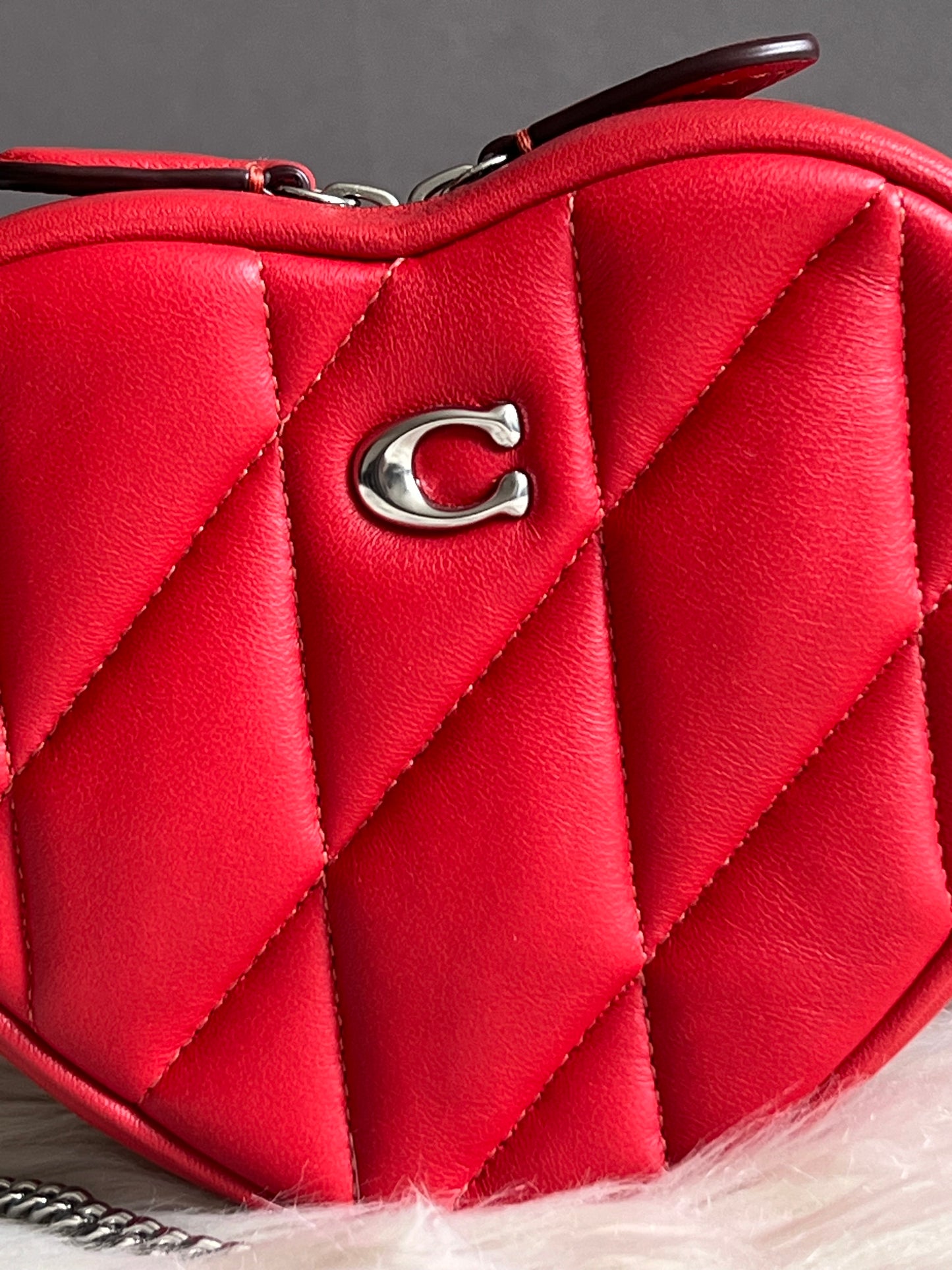 Coach Heart Crossbody 14 with Pillow Quilting