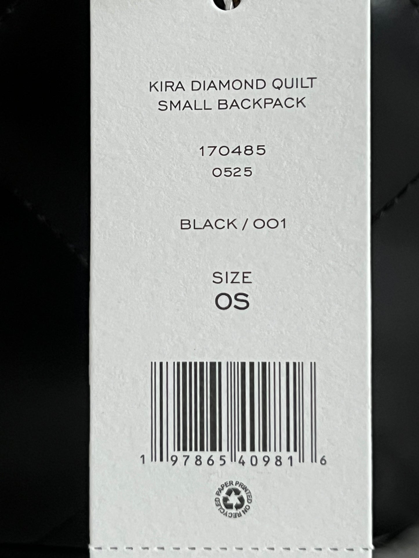 Tory Burch Mini Kira Diamond Quilt Backpack