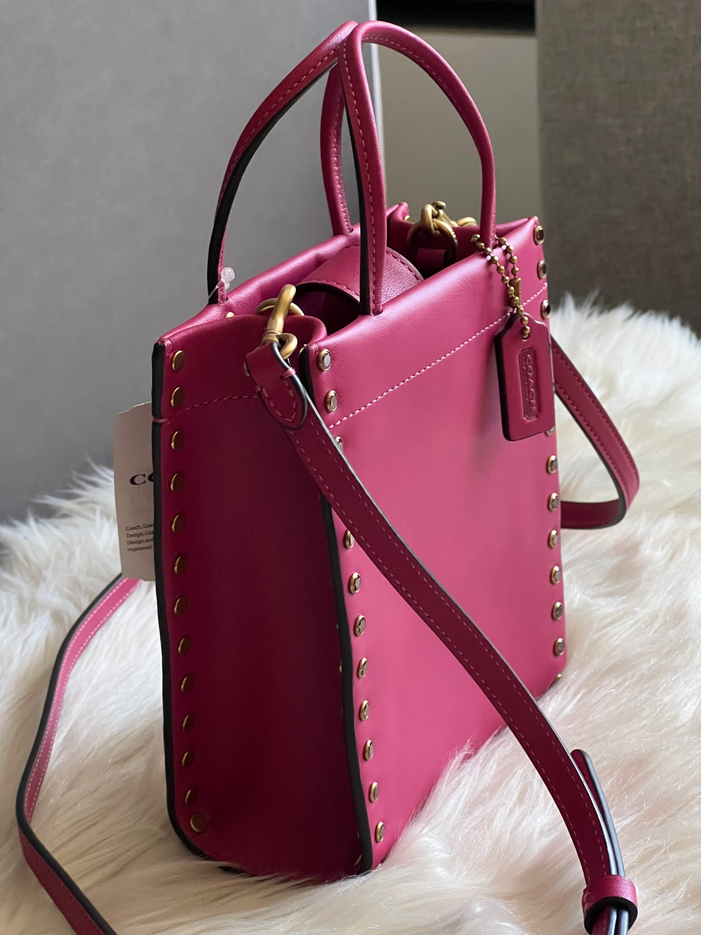 Coach Mini Cashin Tote with Crystal Rivets