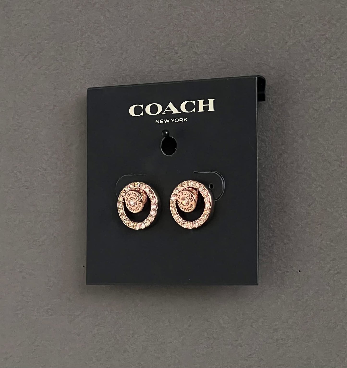 Coach Open Circle Halo Stud Earrings