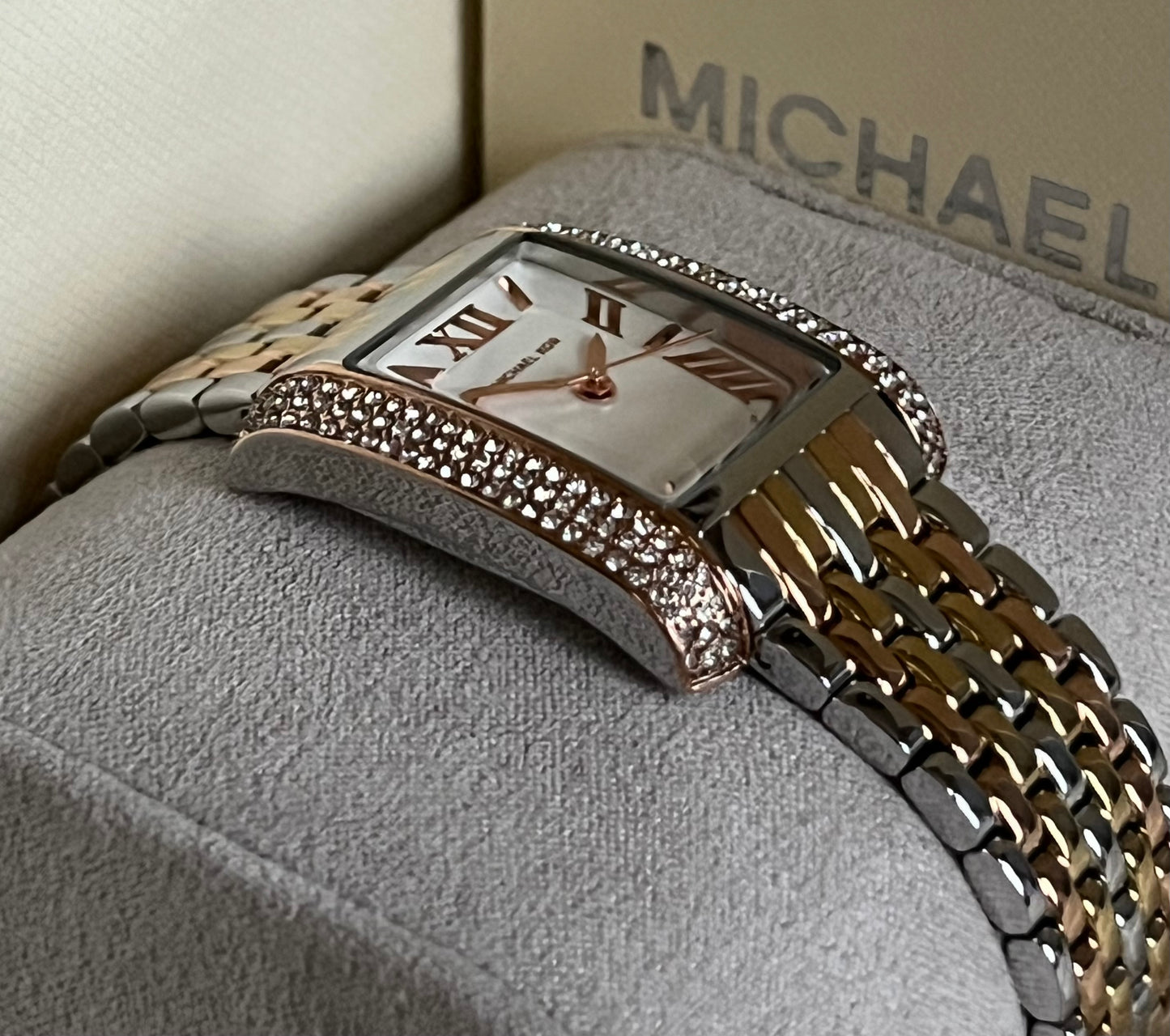 Michael Kors Women’s Emery Tri-Tone Stainless Watch