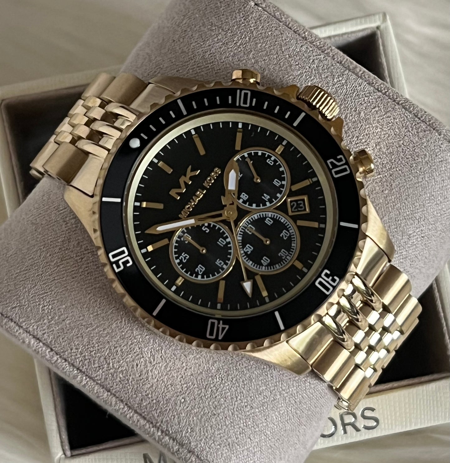 Michael Kors Men’s Bayville Chronograph Gold-Tone Watch