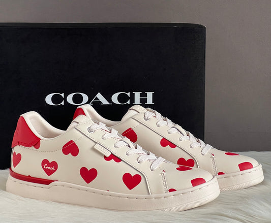 Coach Lowline Low Top Sneaker With Valentine's Print