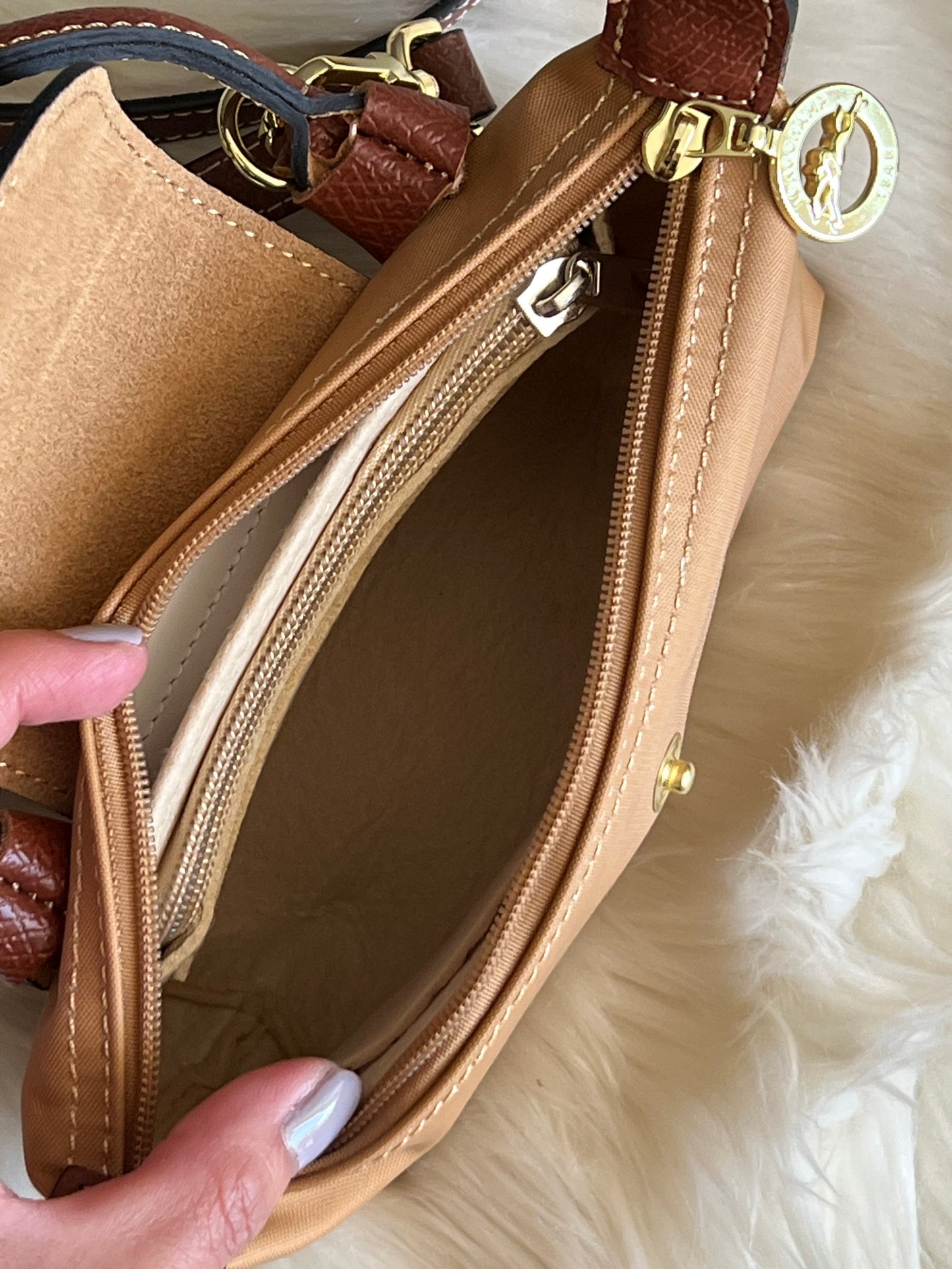 Longchamp XS Le Pliage Original Pouch with Strap