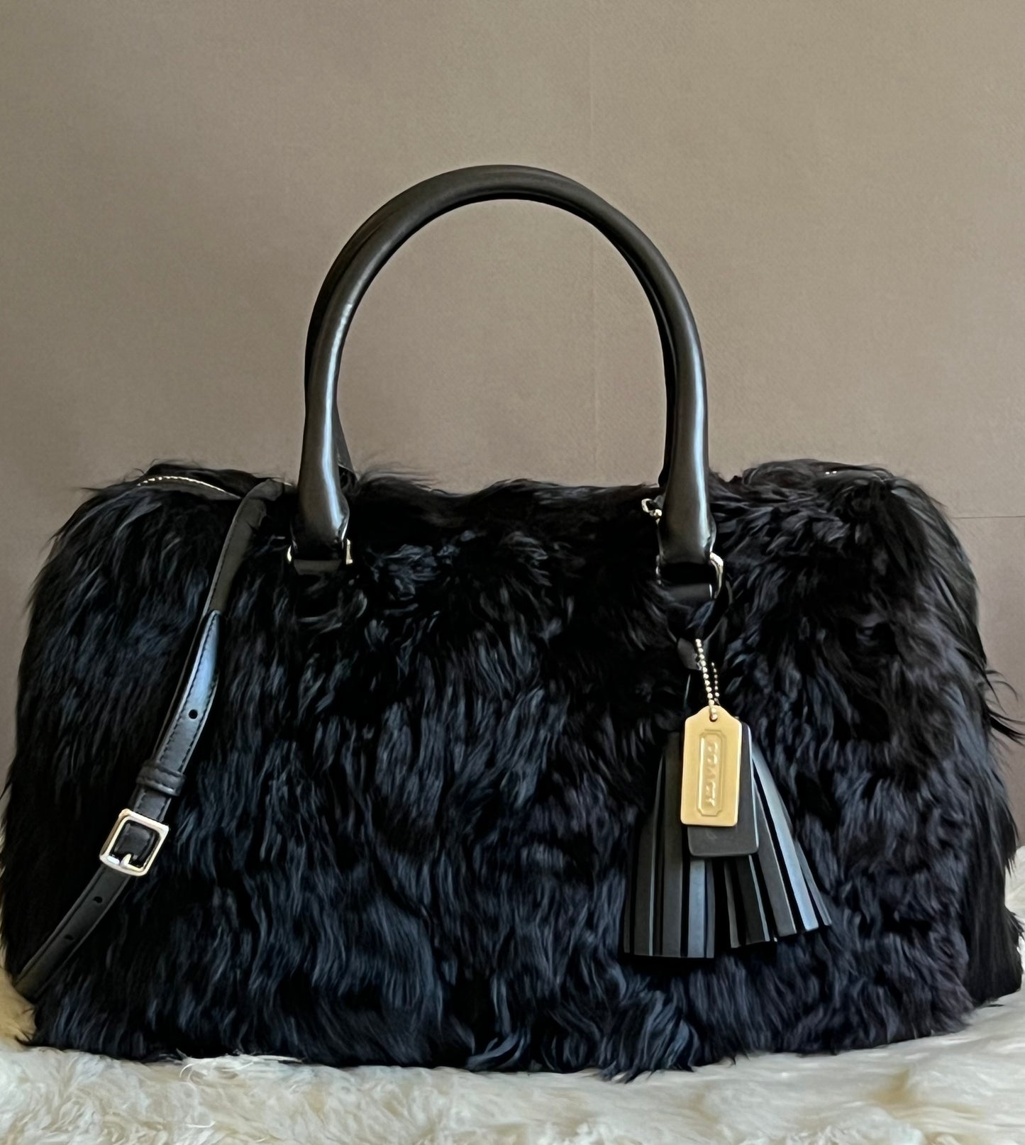 Coach Fur Duffle Bag