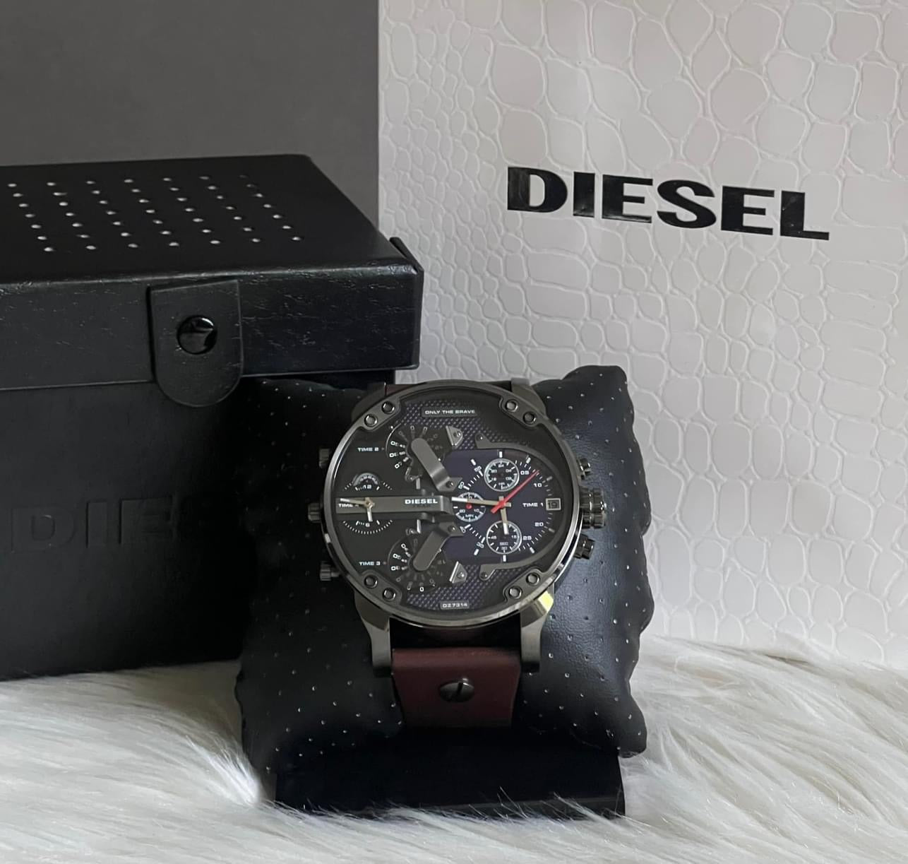 Diesel Men’s Mr. Daddy 2.0 Brown Leather Watch