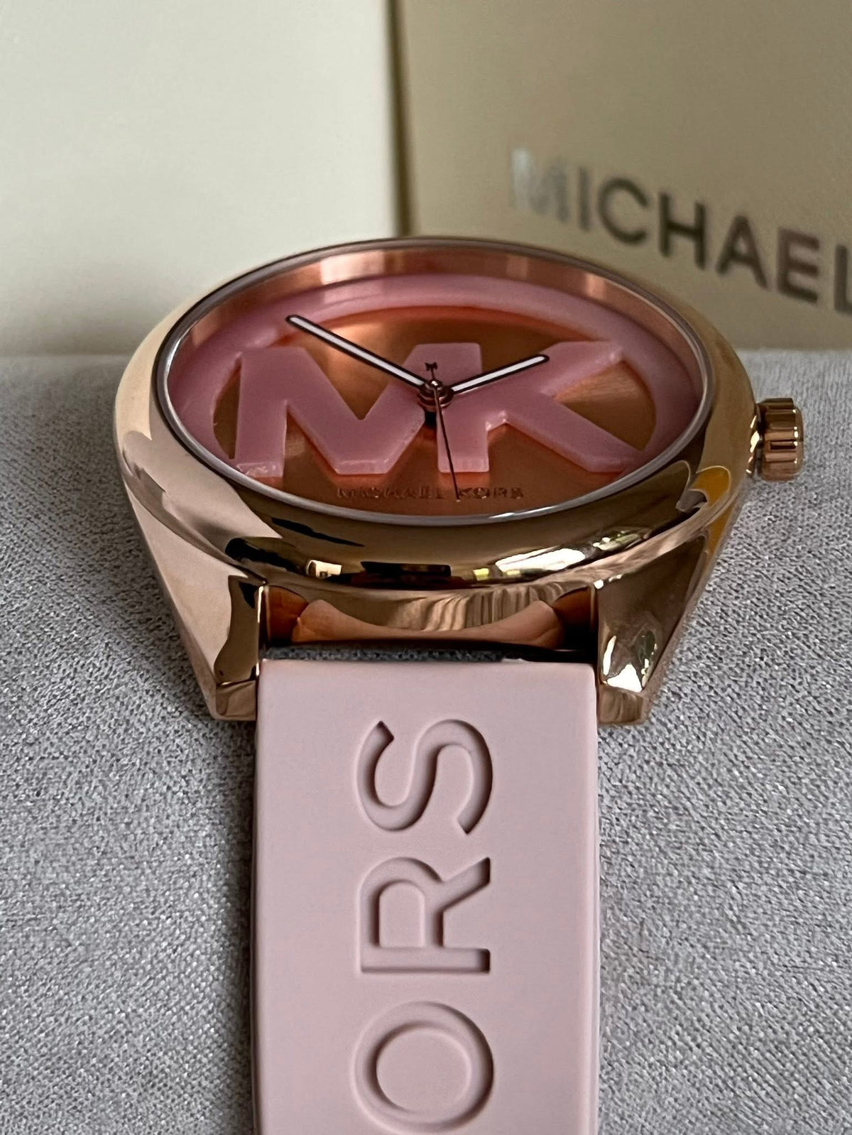 Michael Women’s Kors Janelle Three-Hand Pink Silicone Watch