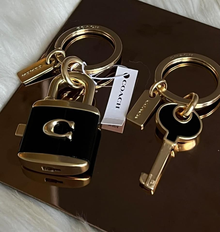 Coach Lock And Key Bag Charm Key Ring