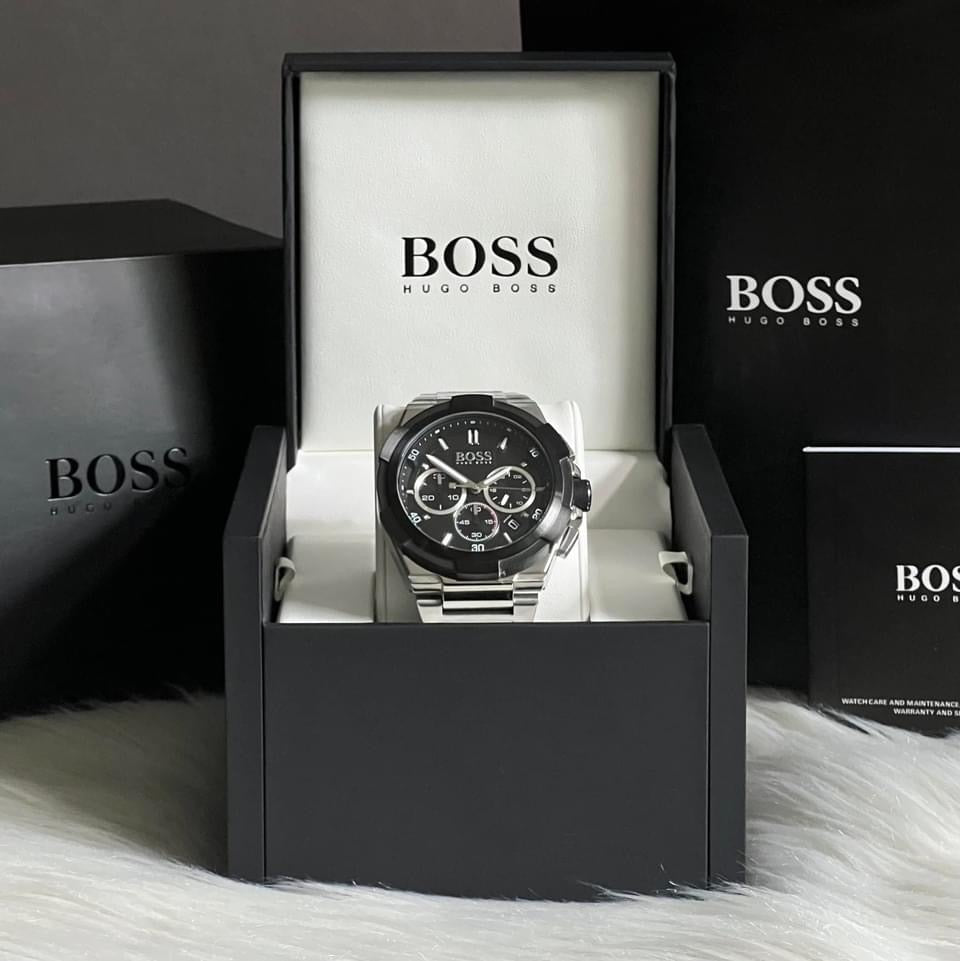 Hugo Boss Men’s Supernova Black Dial Stainless Steel