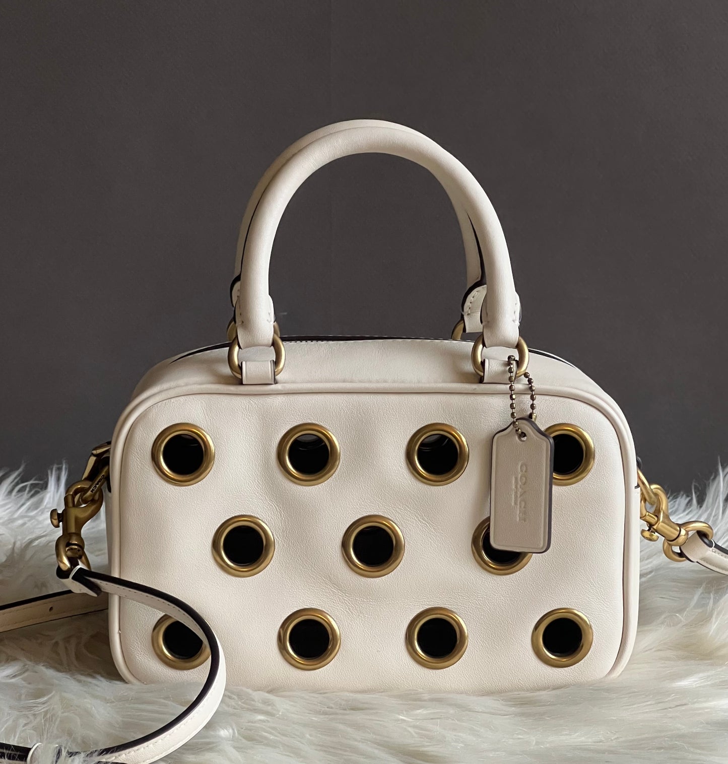 Coach Satchel Crossbody Bag with Grommets