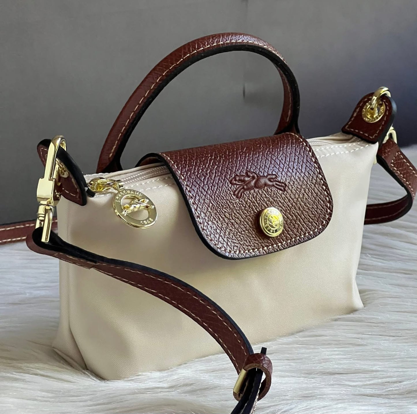 Longchamp XS Le Pliage Original Pouch with Strap