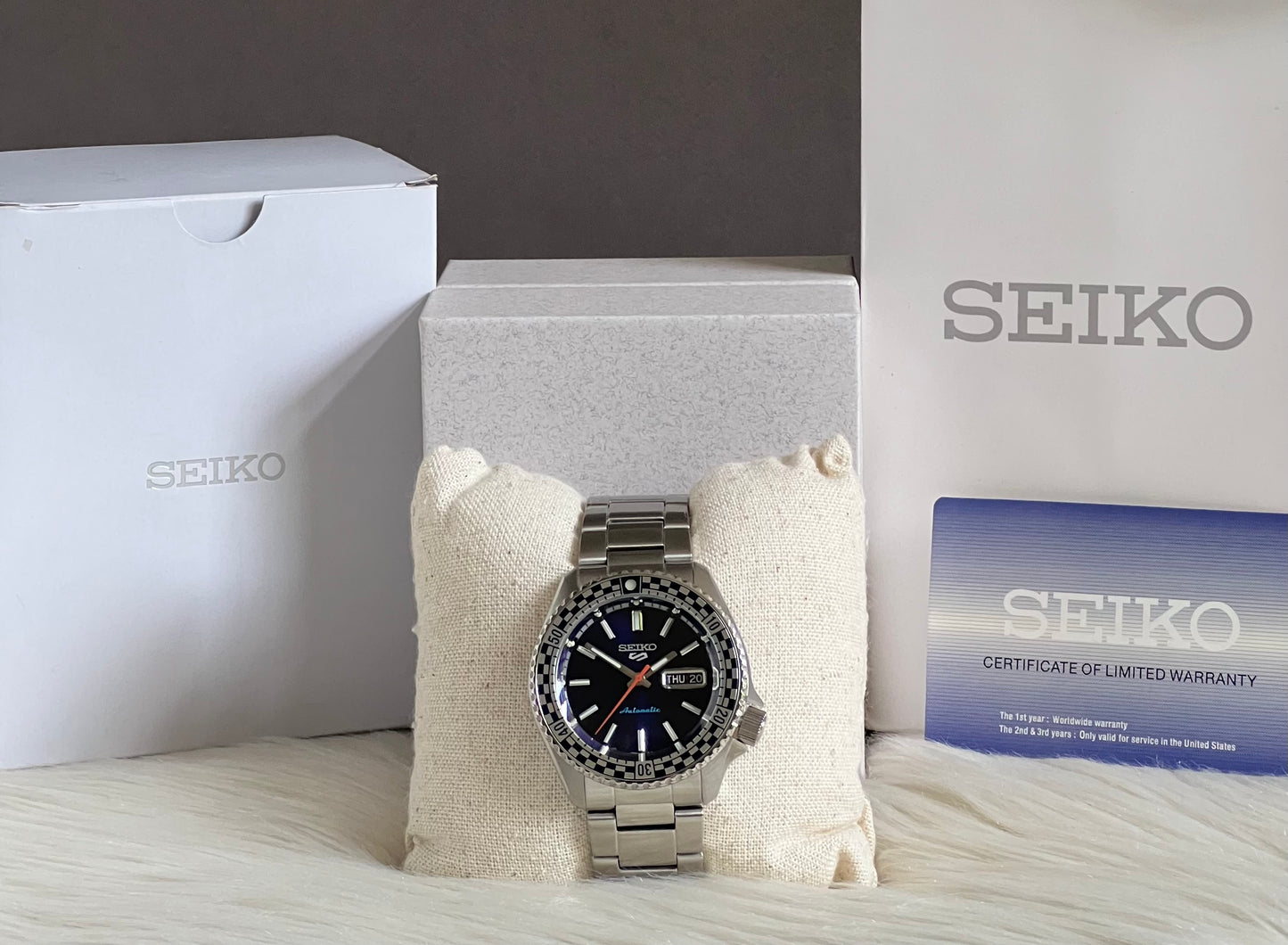 Seiko Unisex 5 Sports Checker Flag Automatic Watch