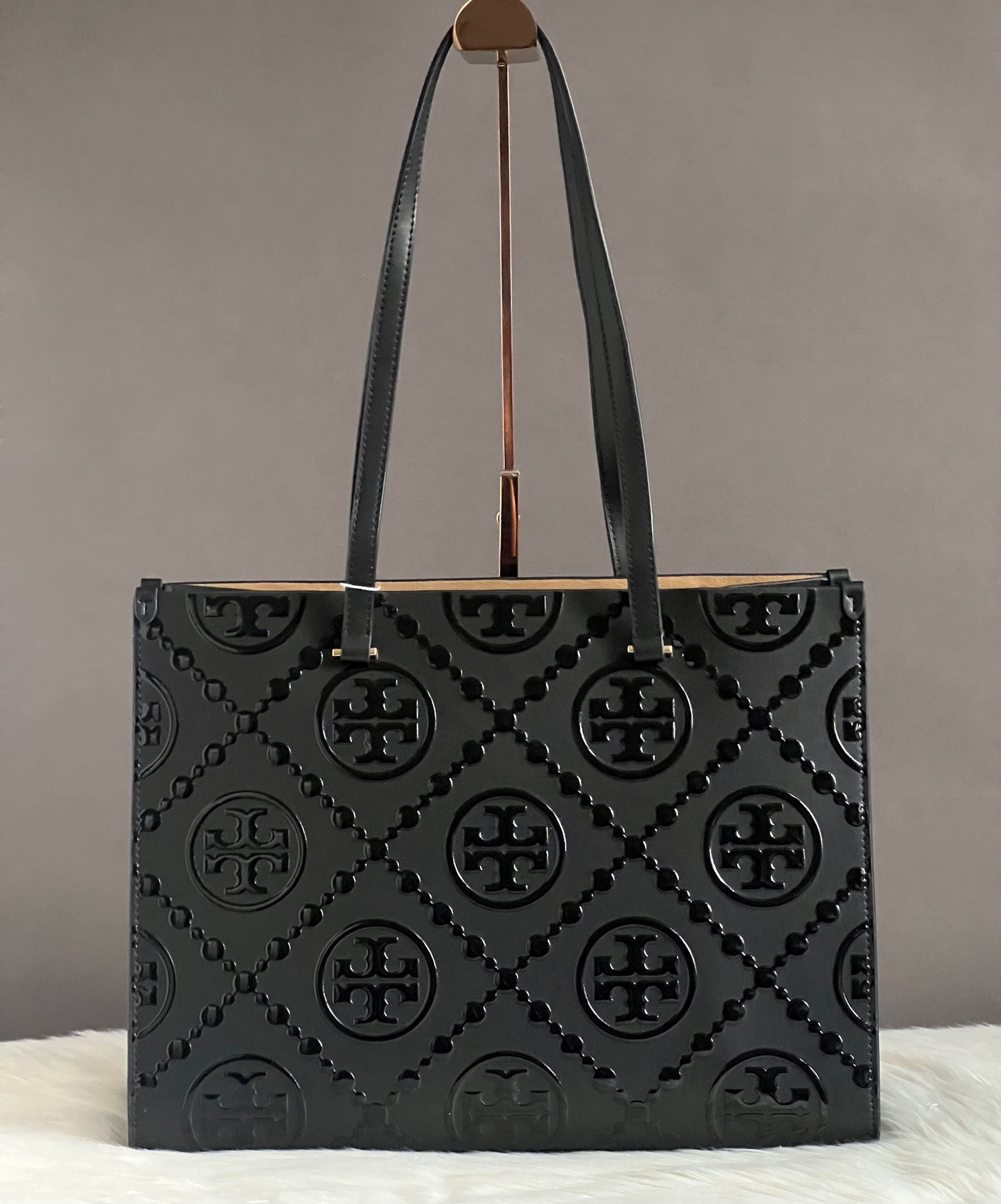 Tory Burch T Monogram Embossed Tote
