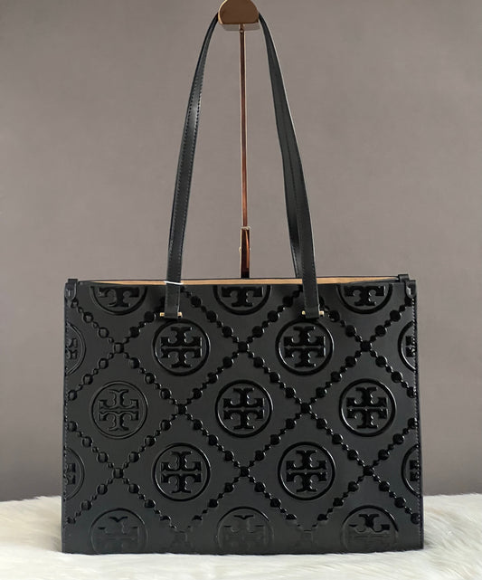 Tory Burch T Monogram Embossed Tote