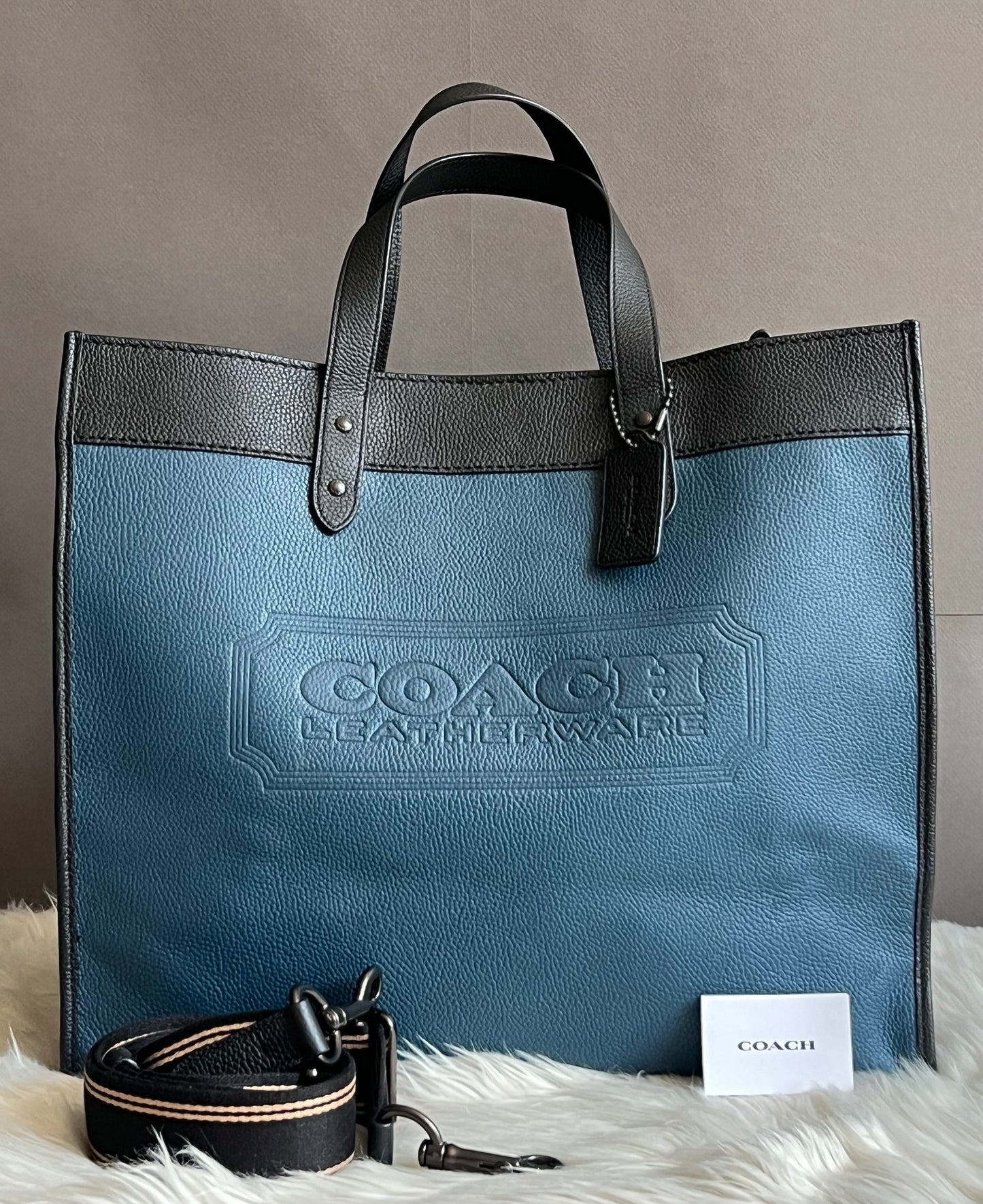 Coach Field Tote 40 with Coach Badge