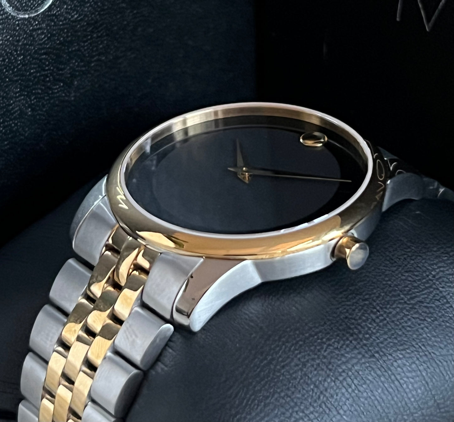 Movado Men’s Museum Black Dial Two-Tone Watch