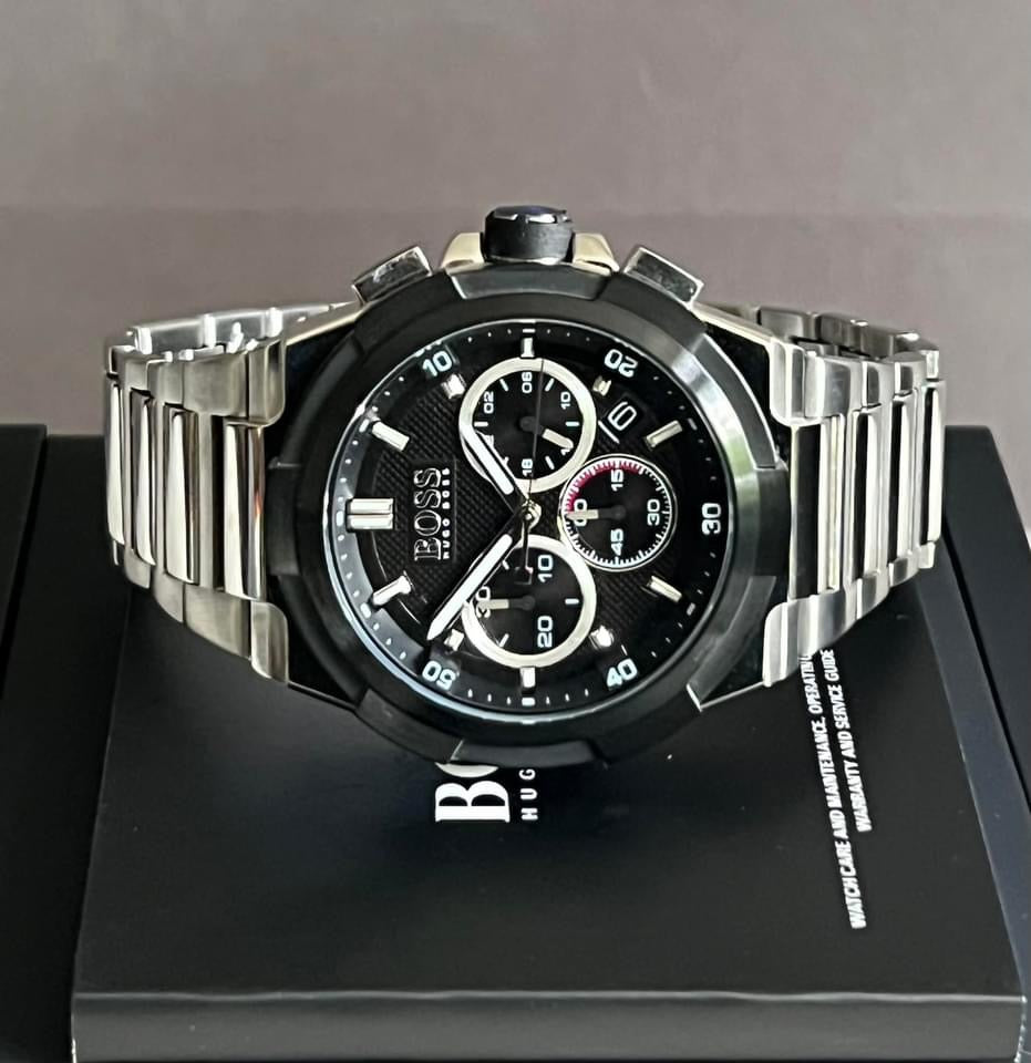 Hugo Boss Men’s Supernova Black Dial Stainless Steel