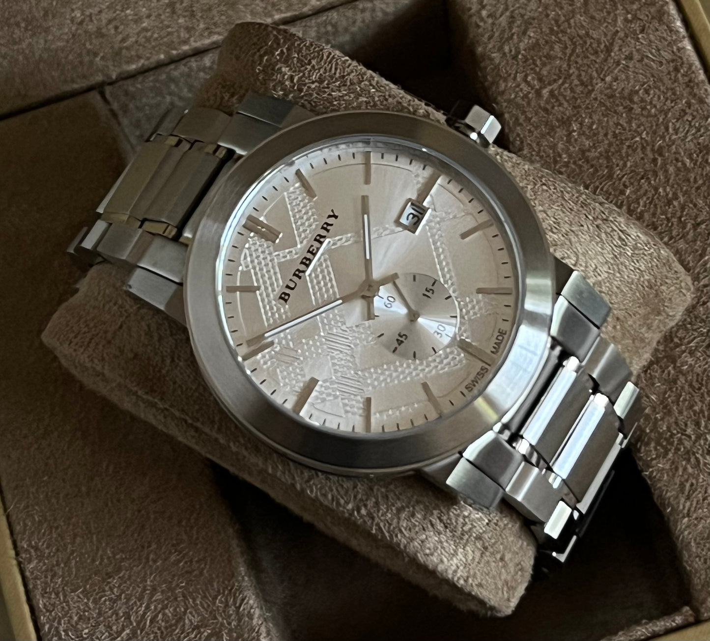 Burberry Men’s The City Silver Dial Steel Watch
