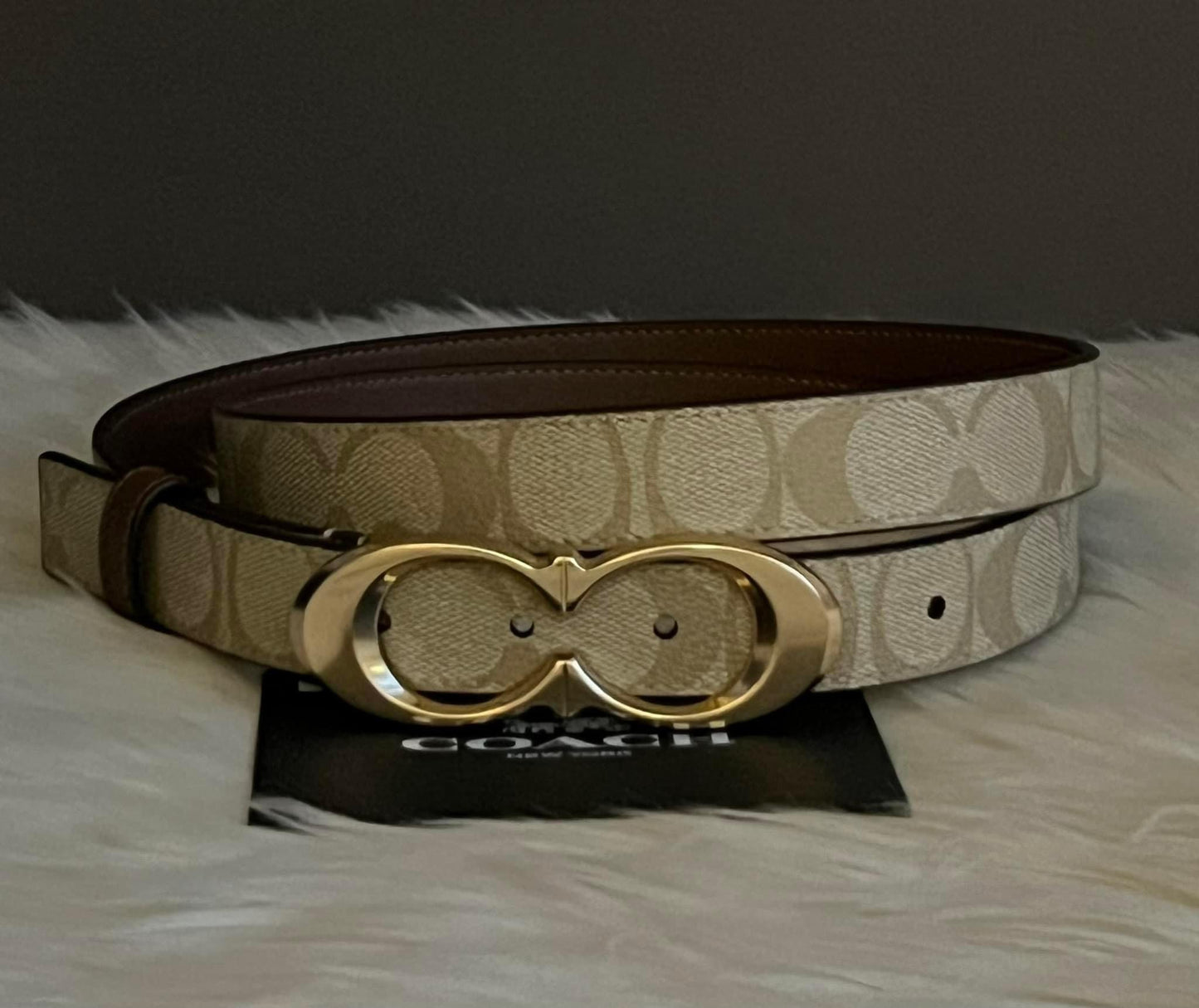 Coach Women's Outlet Signature Buckle Belt