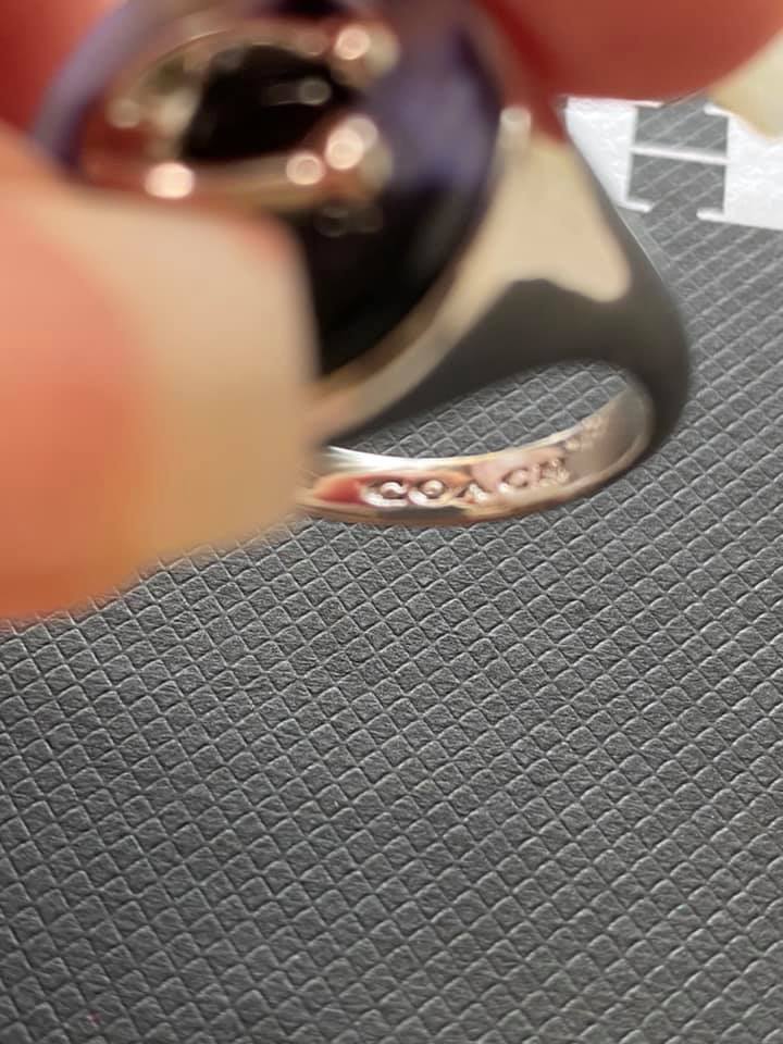 Coach Sculpted Signature Signet Ring