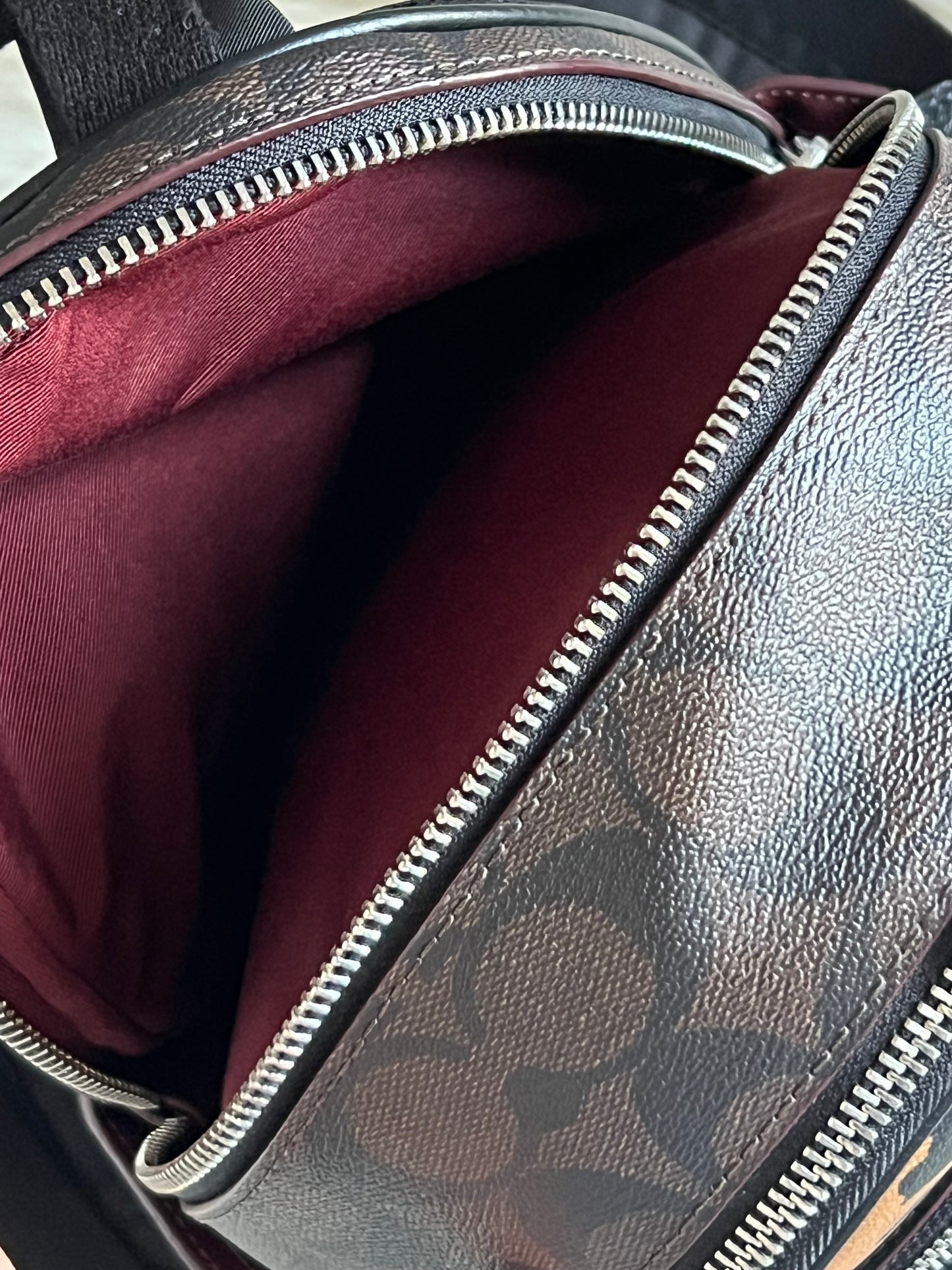 Coach Mini Court Backpack in Signature Canvas With Leopard Print