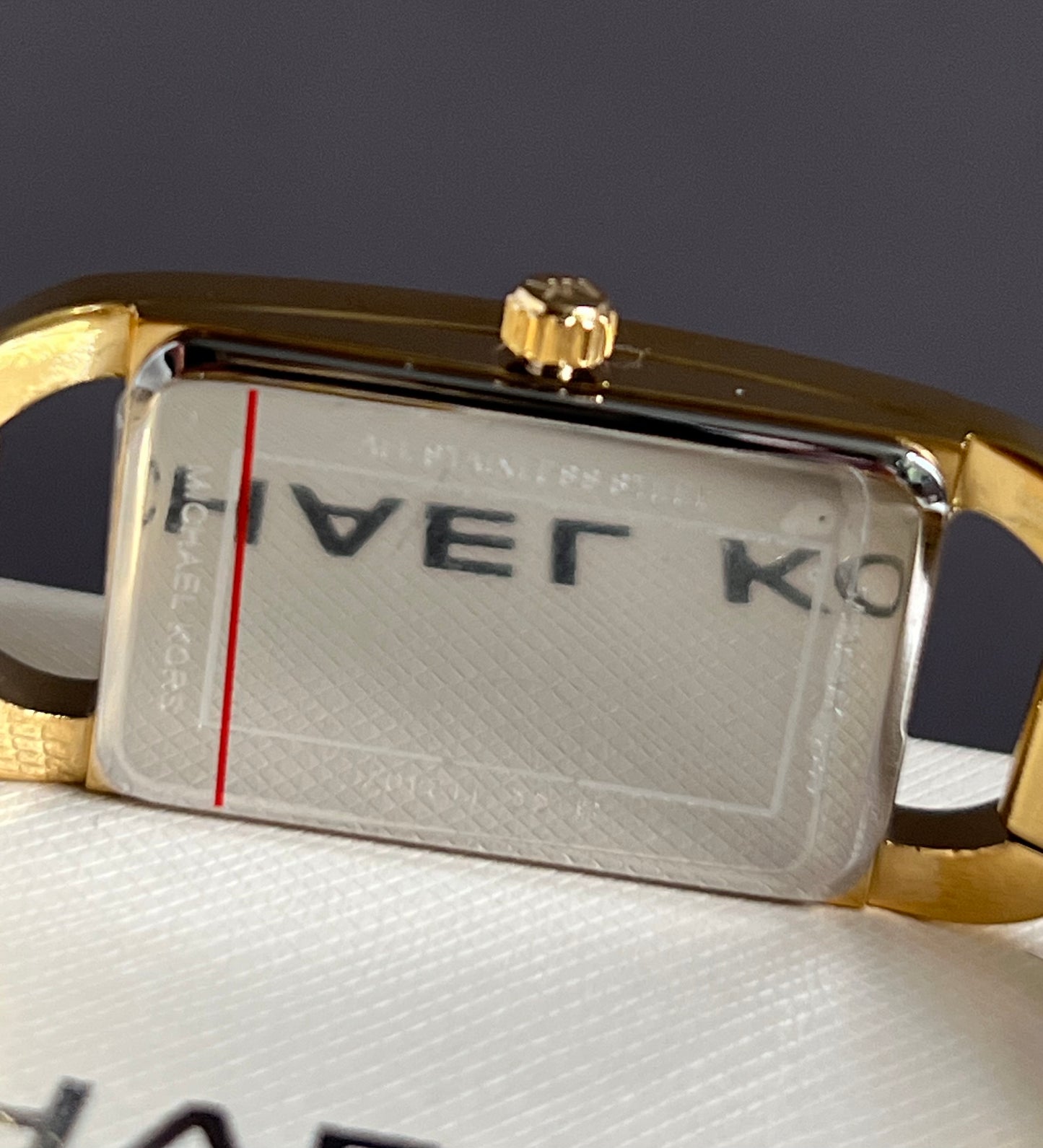 Michael Kors Women’s Mini Empire Pavé Gold-Tone Bangle Watch