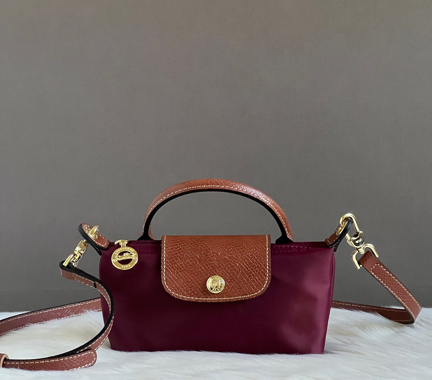Longchamp XS Le Pliage Original Pouch with Strap