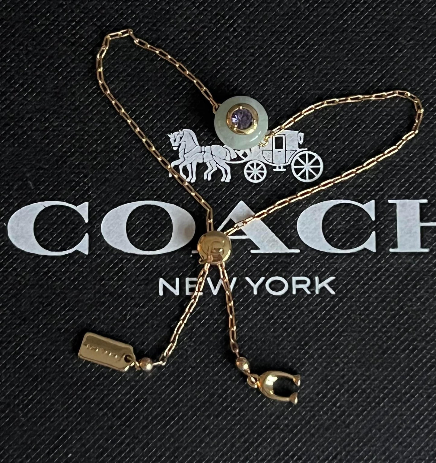 Coach Semiprecious Crystal Slider Bracelet