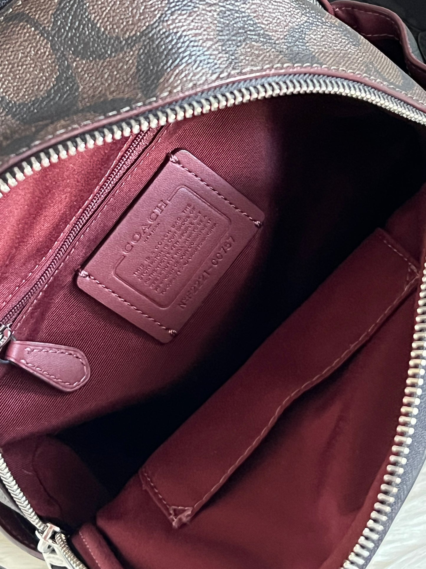 Coach Mini Court Backpack in Signature Canvas With Leopard Print