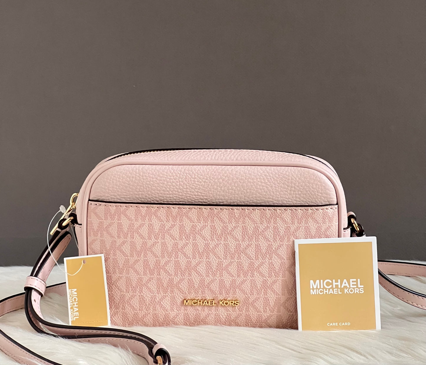 Michael Kors Jet Set Small Signature Logo Camera Crossbody Bag