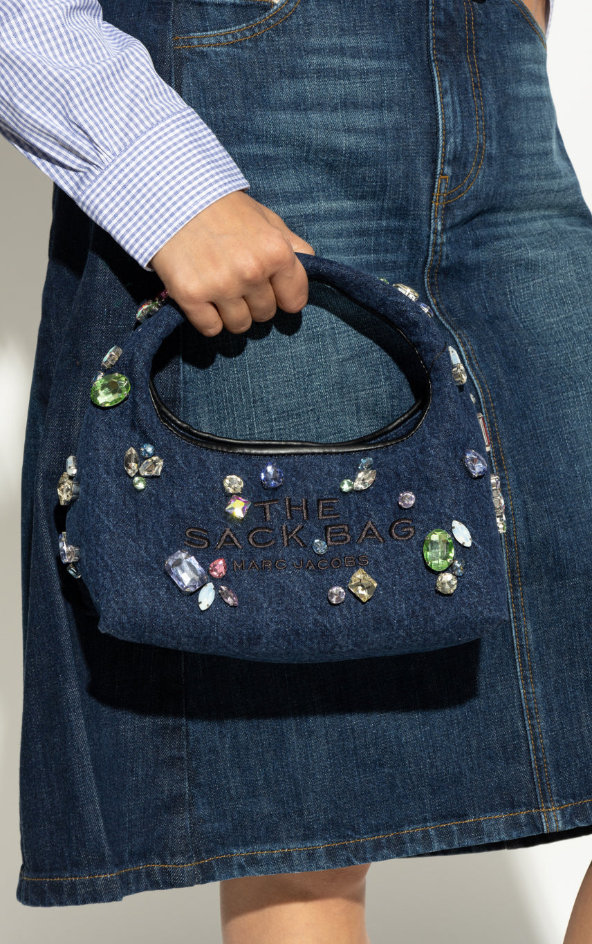Marc Jacobs The Gem Denim Mini Sack Bag
