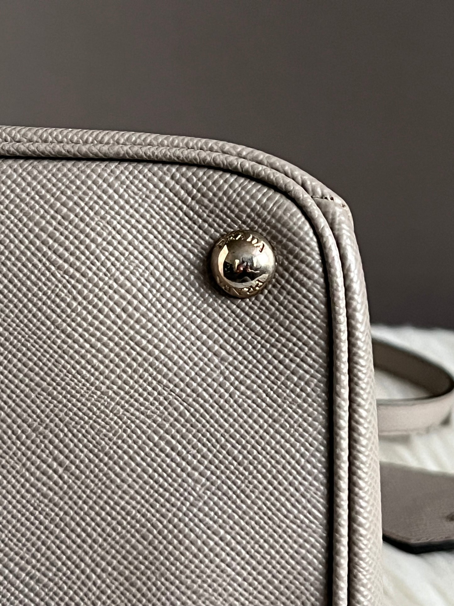 Prada Saffiano Cuir Turn-Lock Twin Satche