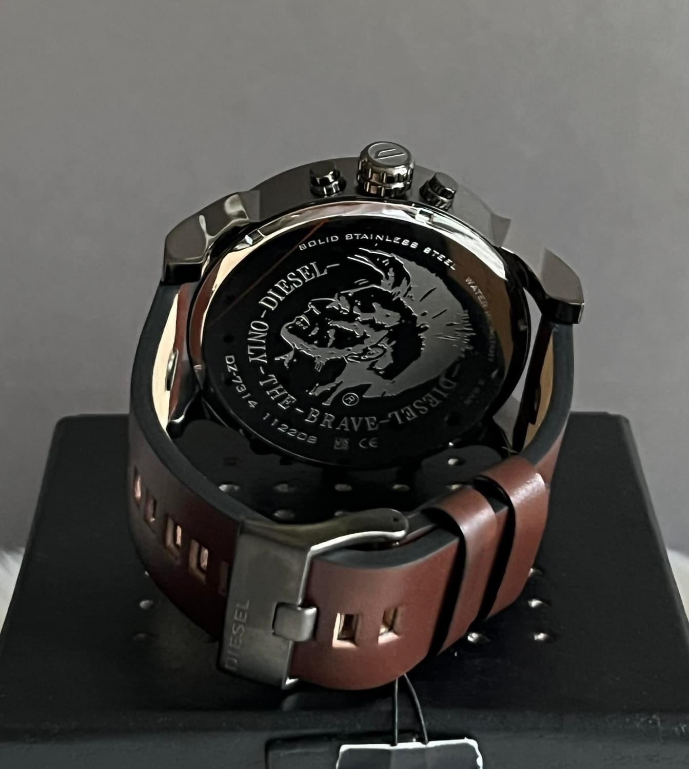 Diesel Men’s Mr. Daddy 2.0 Brown Leather Watch