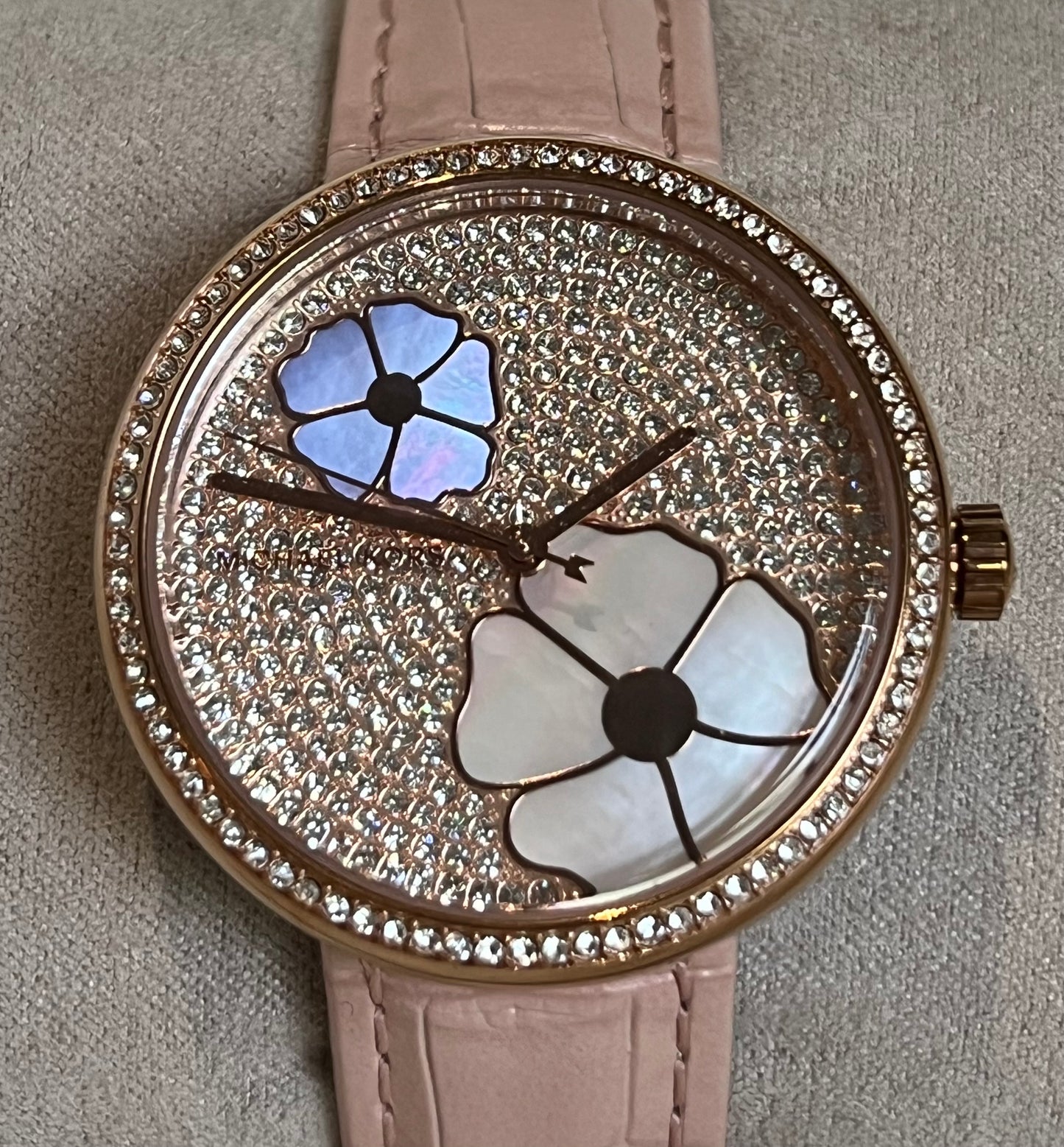 Michael Kors Women’s Courtney Crystal Rose-Gold Dial Watch