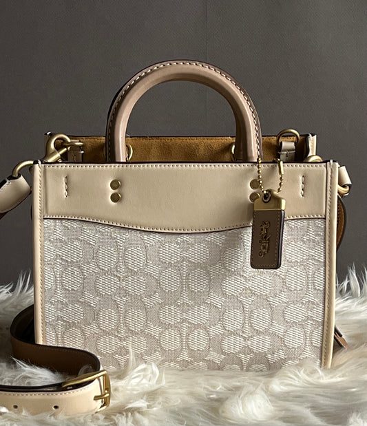 Coach Rogue 25 In Signature Textile Jacquard