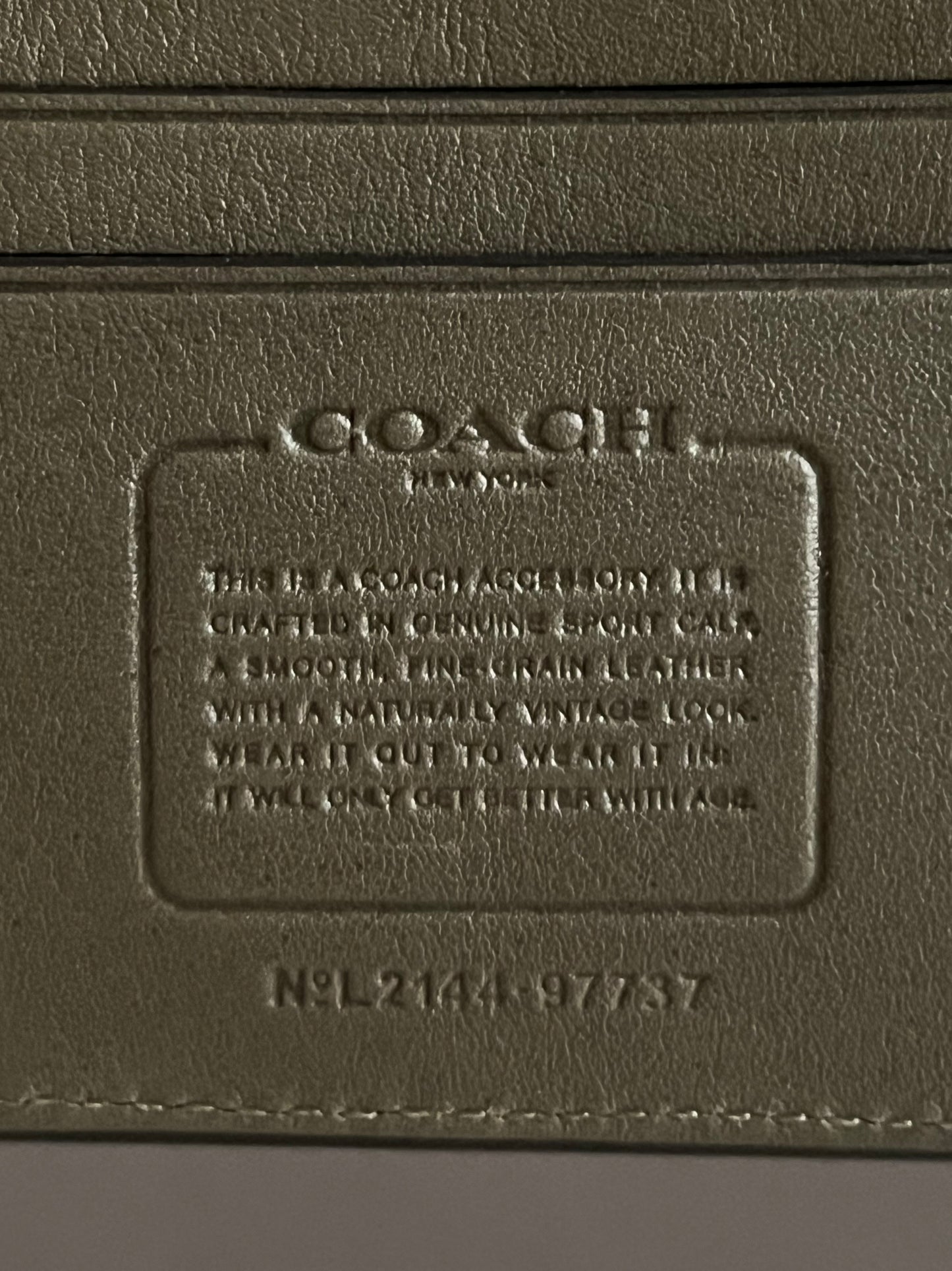 Coach Slim Billfold Wallet