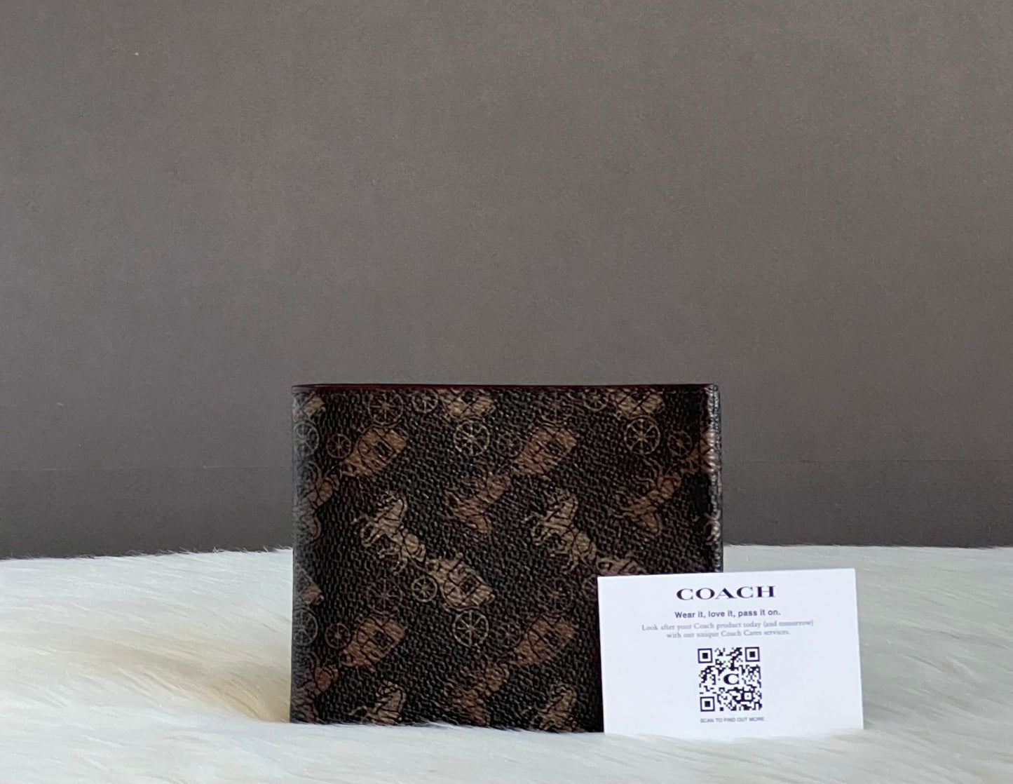 Coach Double Billfold Wallet with Horse and Carriage Print