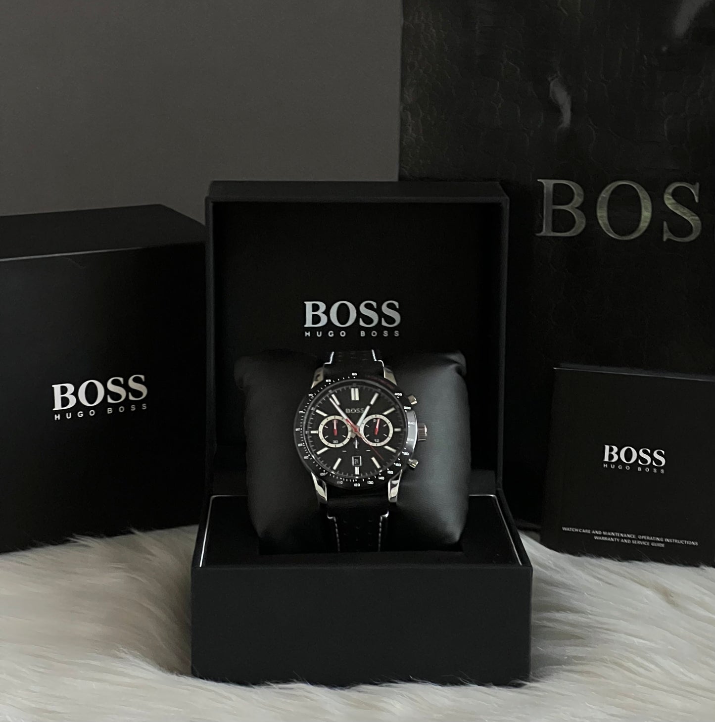 Hugo Boss Men’s Allure Chronograph Leather Strap Watch