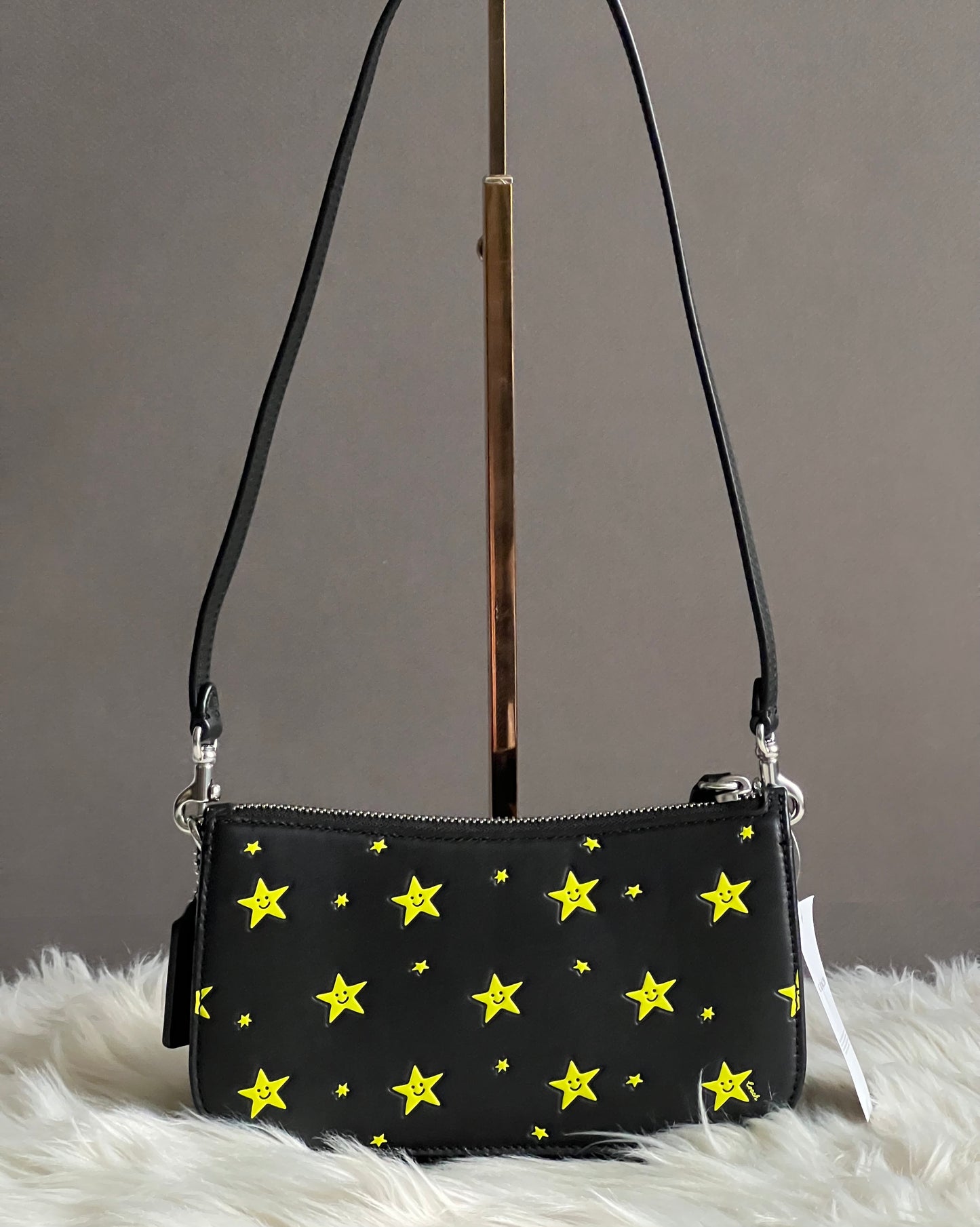 Cosmic Coach Penn Shoulder Bag with Star Print