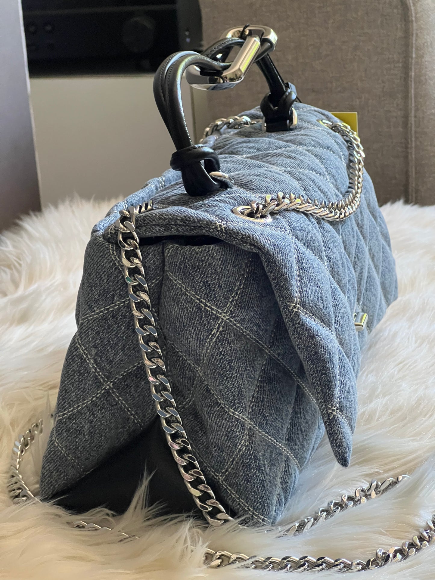 Marc Jacobs The Quilted Denim Dual Convertible Shoulder Bag