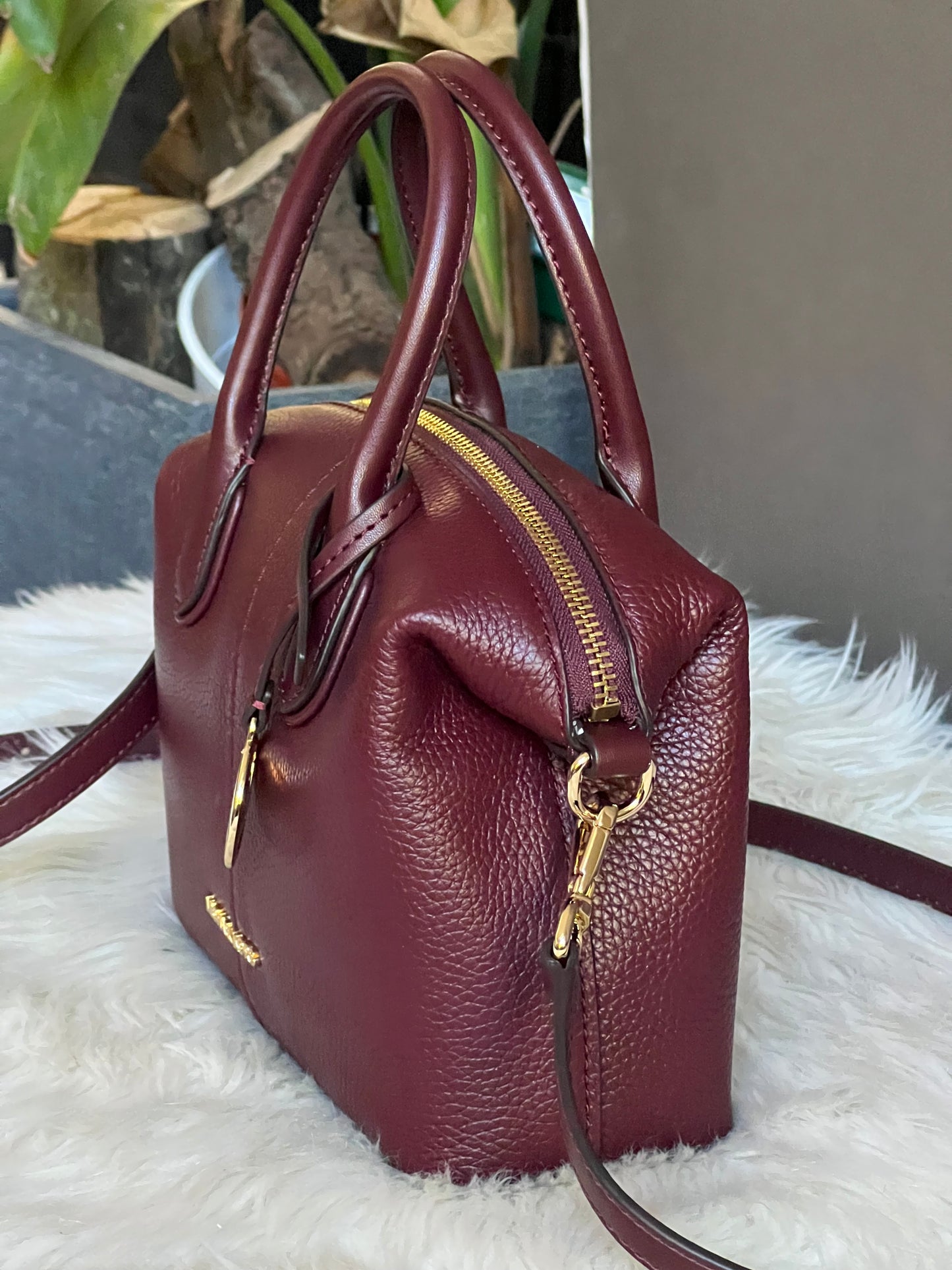 Michael Kors Hyde Small Pebbled Satchel