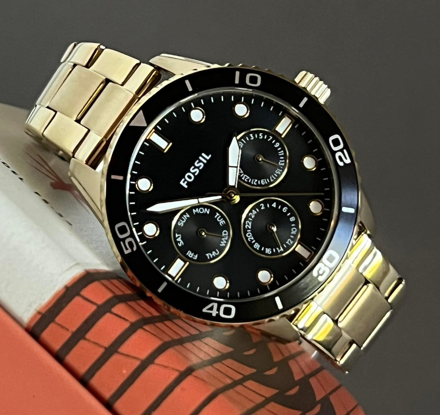 Fossil Women’s Multifunction Gold-Stainless Steel Watch Set