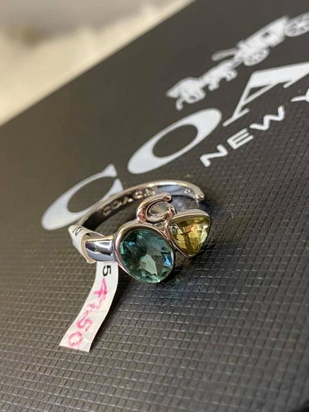 Coach Signature Crystal Cluster Ring