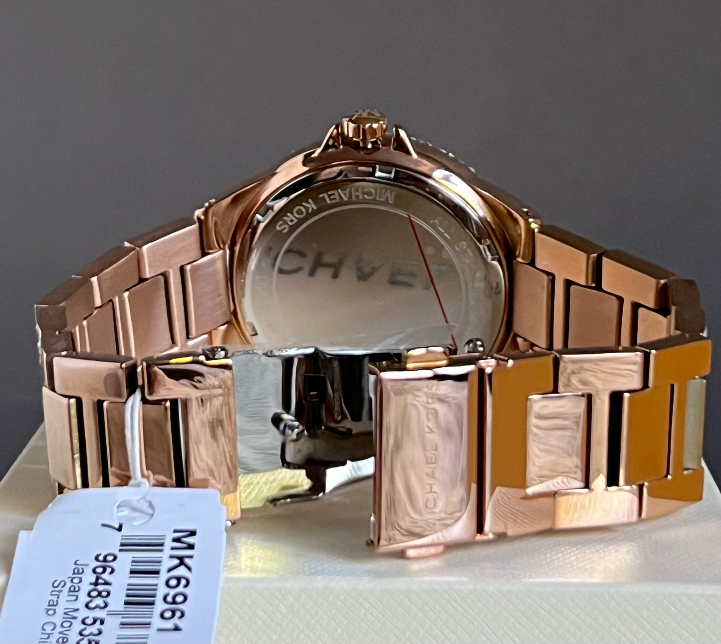 Michael Kors Oversized Camille Pavé Rose Gold-Tone Watch