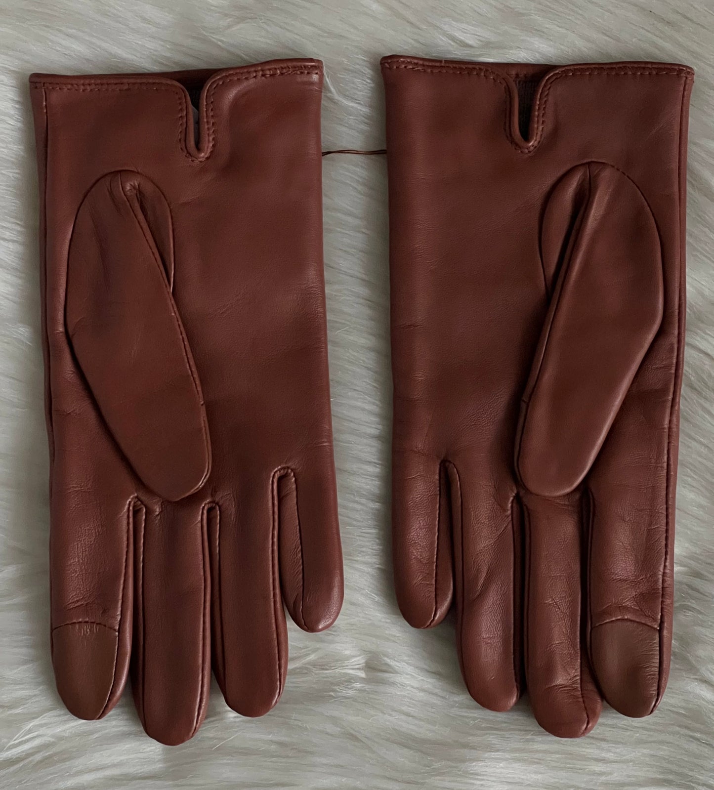 Coach Plaque Leather Tech Gloves