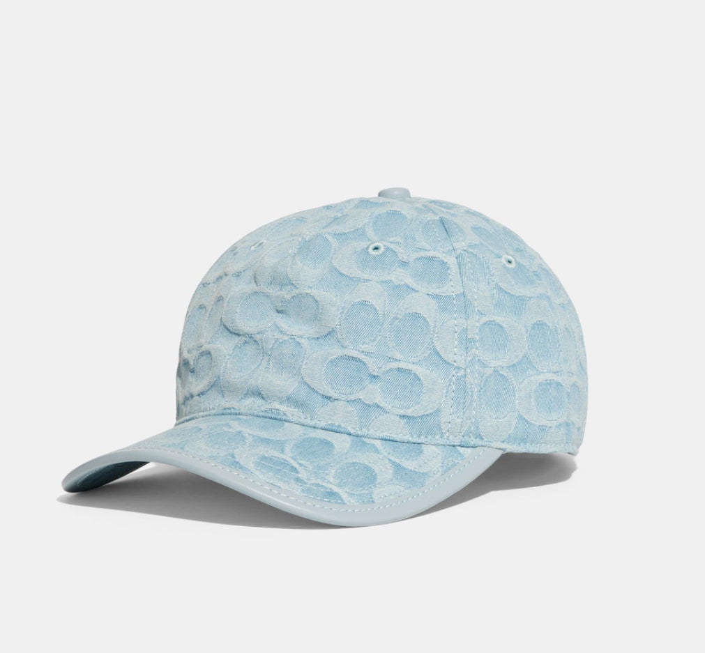 Coach Signature Denim Baseball Hat