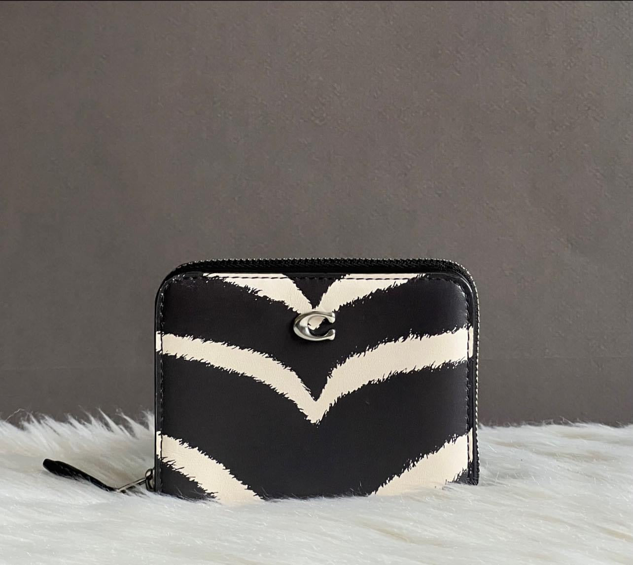 Coach Billfold Wallet With Zebra Print