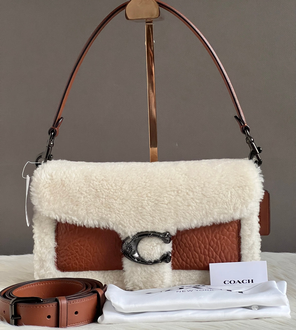 Coach Tabby Shoulder Bag 26 In Shearling