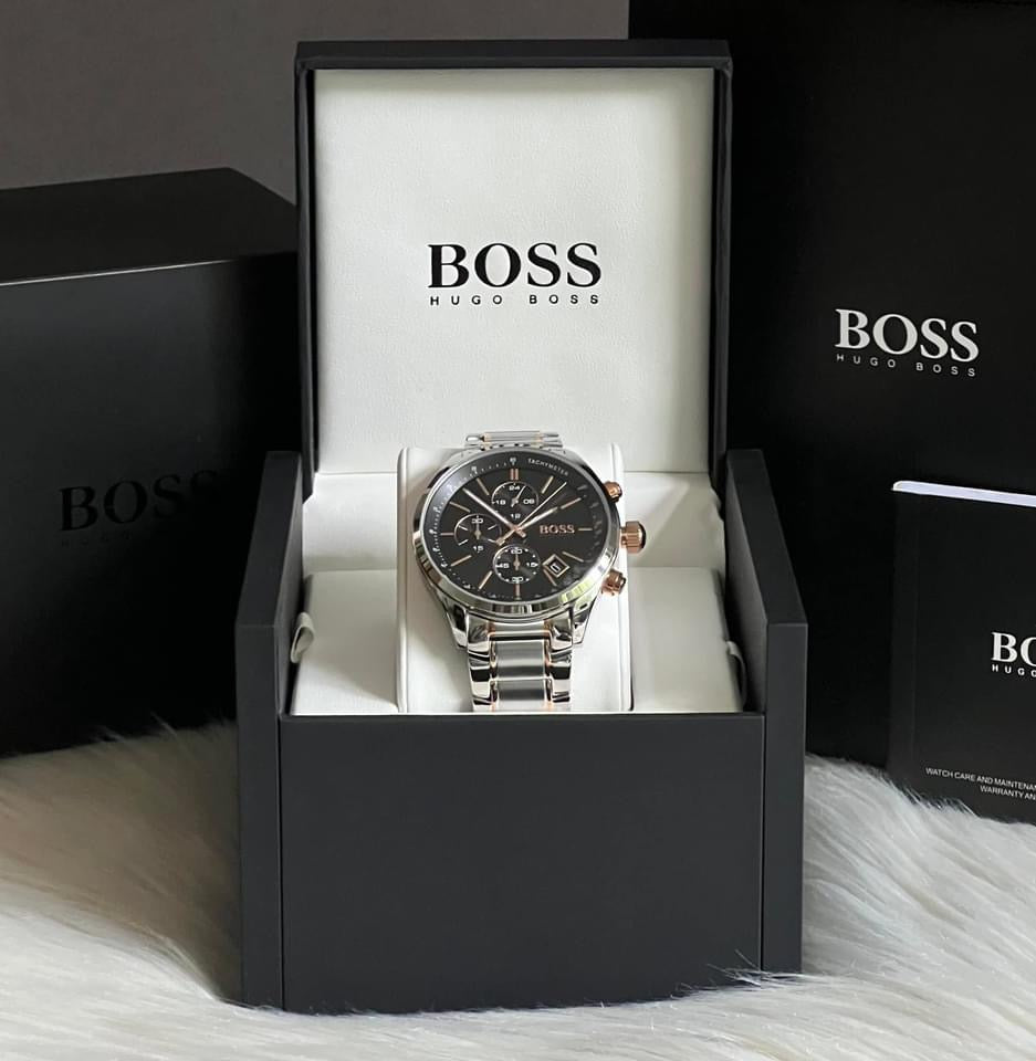 Hugo Boss Men’s Grand Prix Black Dial Chronograph Watch