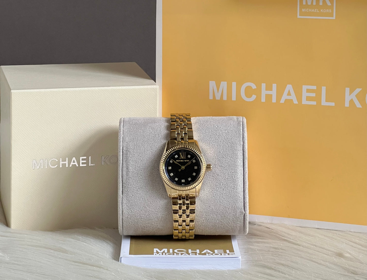 Michael Kors Women’s Mini Lexington Pavé Gold-Tone Watch